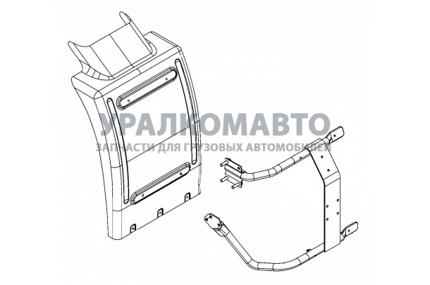 кронштейн брызговика правый DONG FENG 8403070-C0100